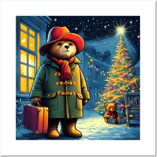 Charm and Cheer: Festive Paddington Bear Christmas Art Prints for a Whimsical Holiday Celebration! Posters and Art